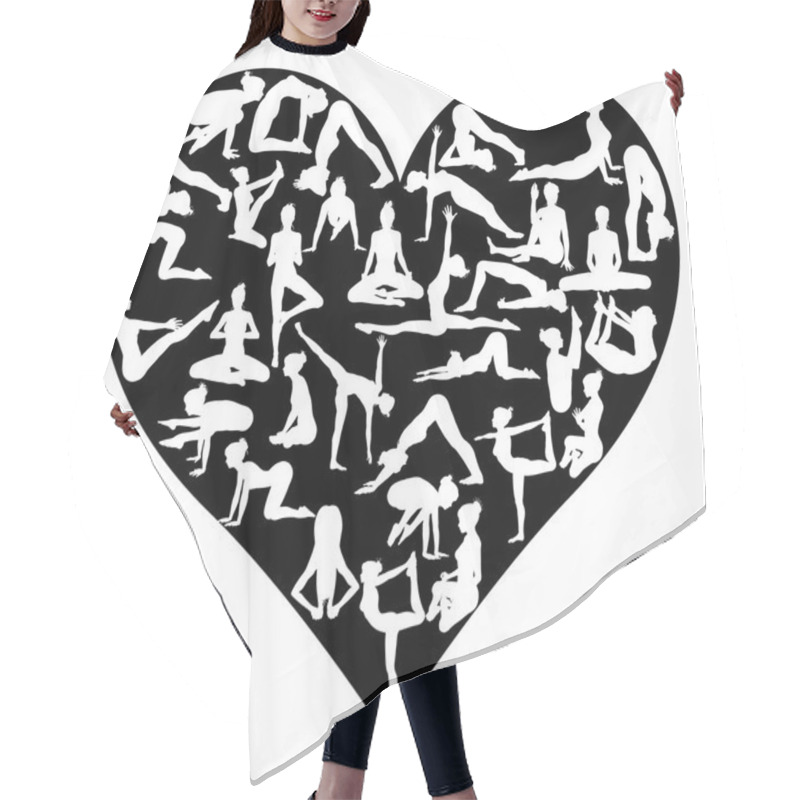 Personality  Yoga Pilates Heart Hair Cutting Cape