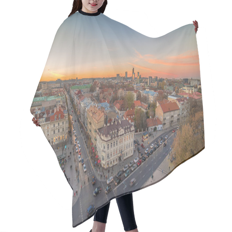 Personality  Representative Picture Of Vilnius, Lithuania In Autumn Sunset Hair Cutting Cape