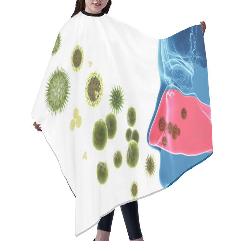 Personality  Pollen Allergy. Hay Fever Hair Cutting Cape