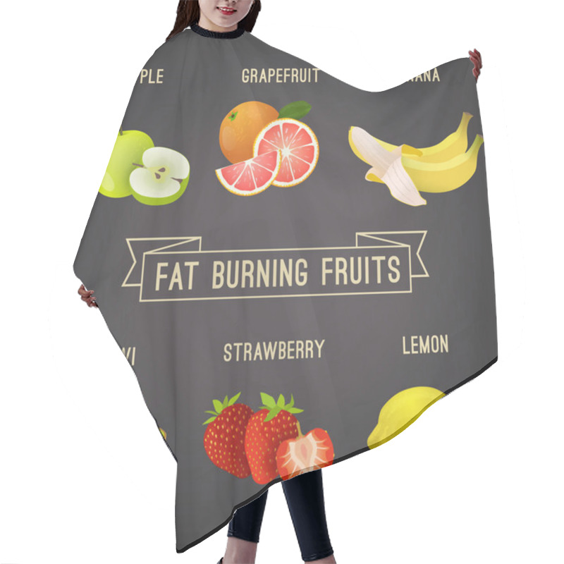 Personality  Fat Burning Fruits Hair Cutting Cape