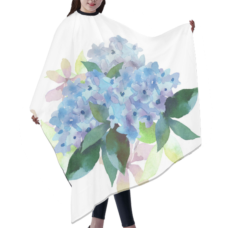 Personality  Illustration Of Hydrangea Flowers Hair Cutting Cape