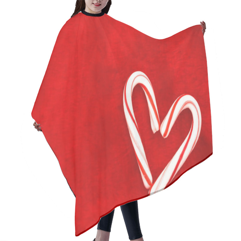 Personality  Candy Cane Heart Hair Cutting Cape