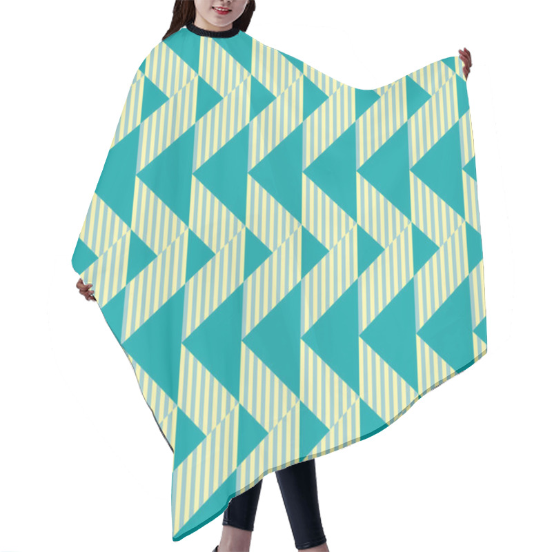 Personality  Geometric Seamless Pattern Background. Hair Cutting Cape