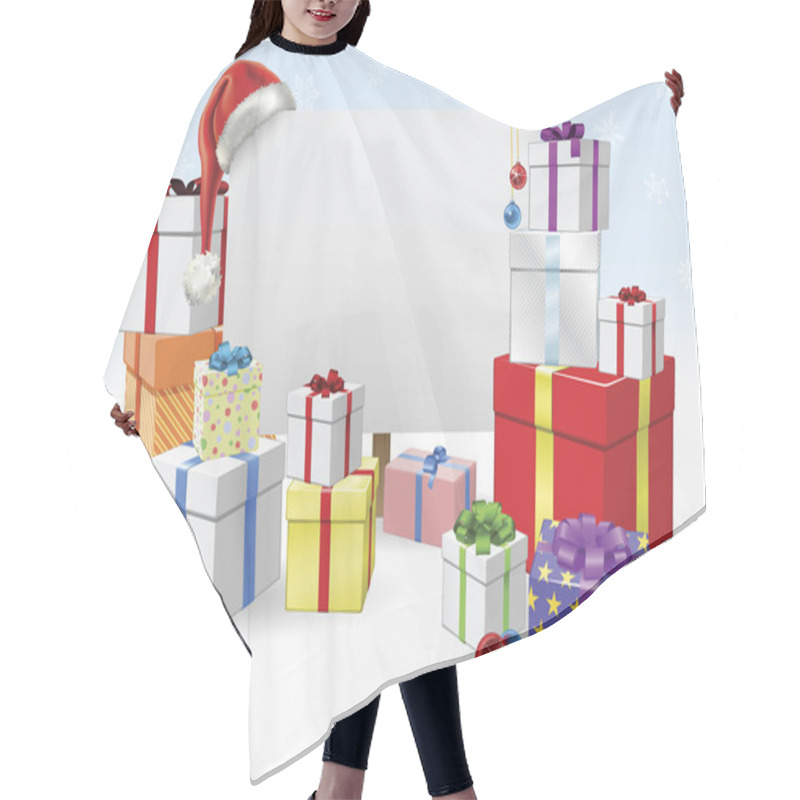 Personality  Christmas Sign And Gifts Concept Hair Cutting Cape