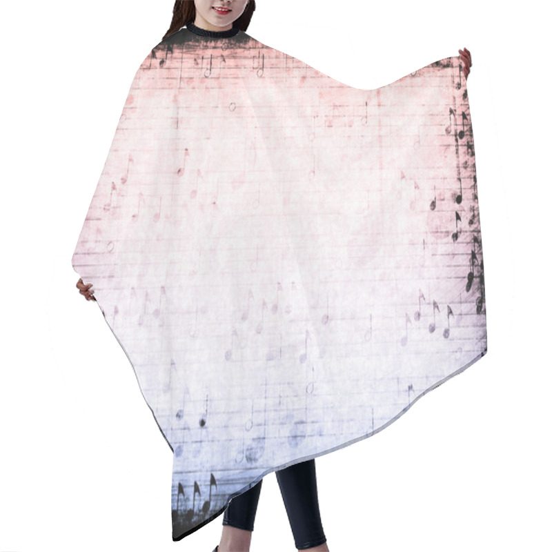 Personality  Music Themed Abstract Grunge Background Hair Cutting Cape