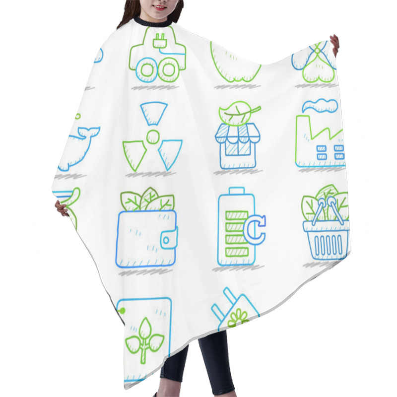 Personality  ECO Icon Set Hair Cutting Cape