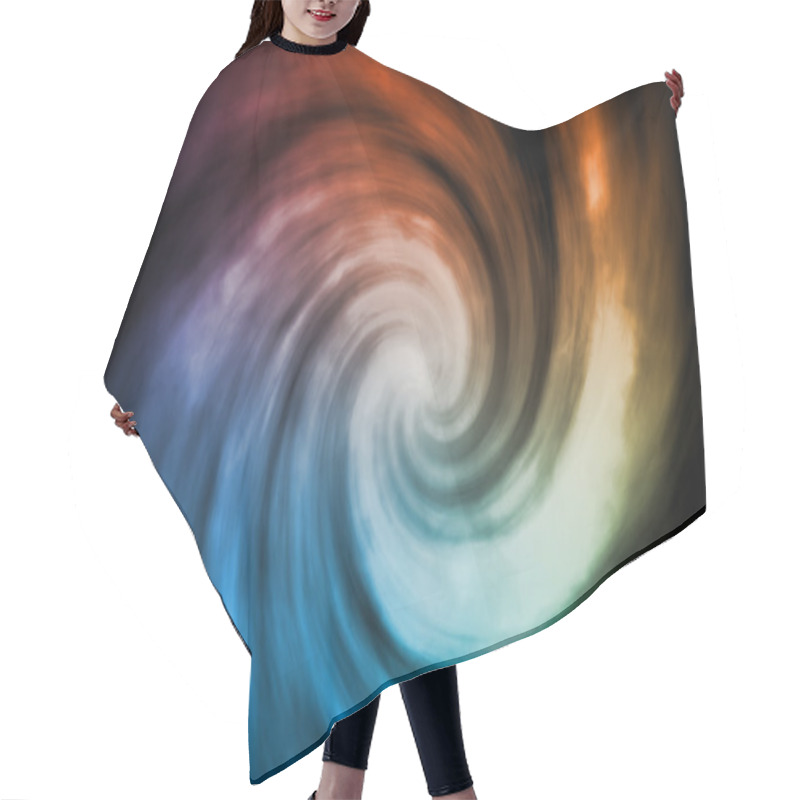 Personality  Mysterious Twirling Lights Hair Cutting Cape