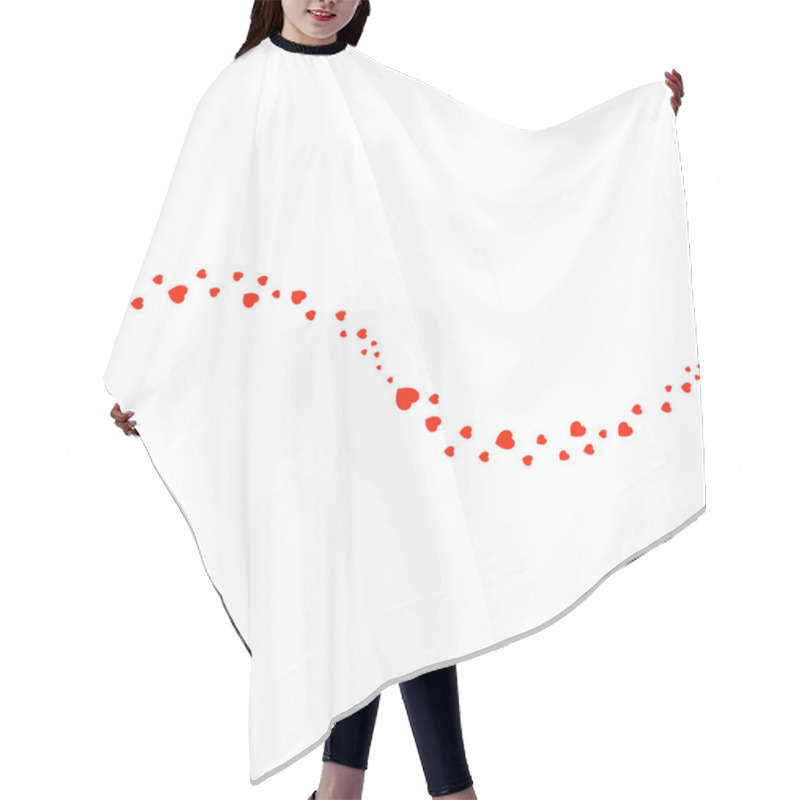 Personality  Many Flying Hearts On White For Greeting Card Frame Design. Hair Cutting Cape