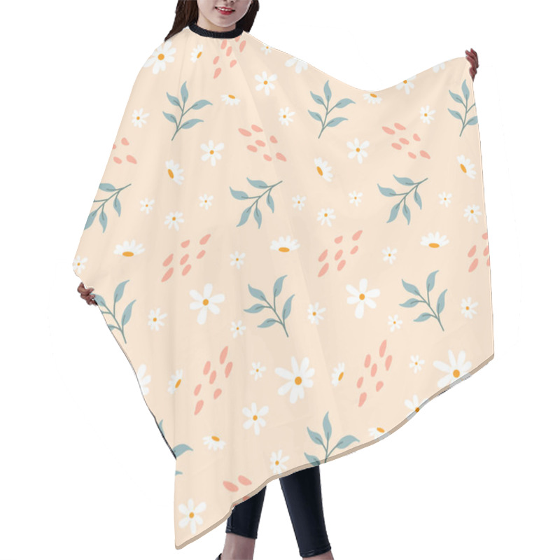 Personality  Floral Pattern Design Vector Illustration Hair Cutting Cape