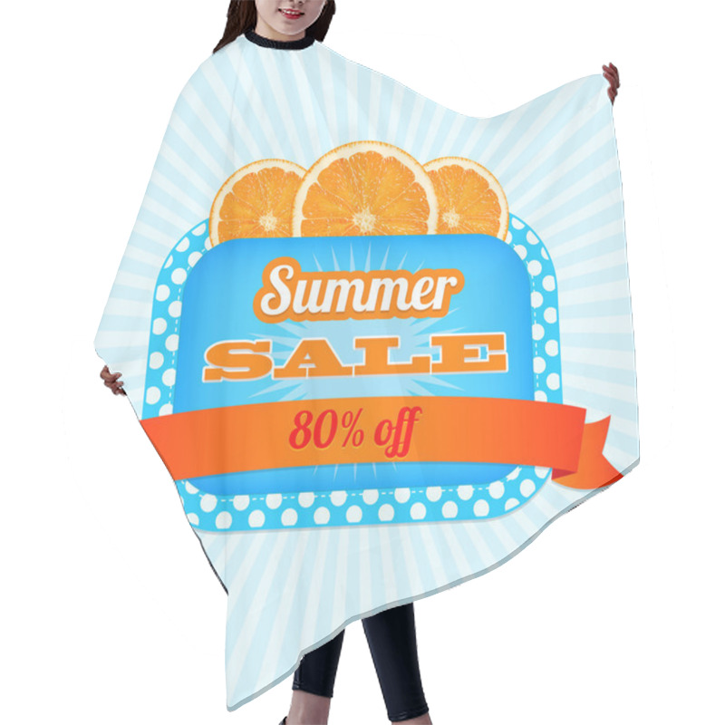 Personality  Summer Sale Icon.  Vector Illustration  Hair Cutting Cape