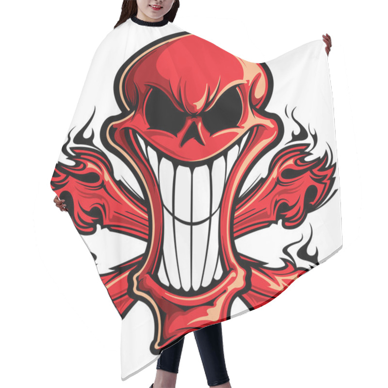 Personality  Skull And Crossbones Hair Cutting Cape