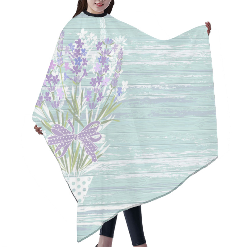 Personality  Lavender In A Flowerpot Illustration Hair Cutting Cape