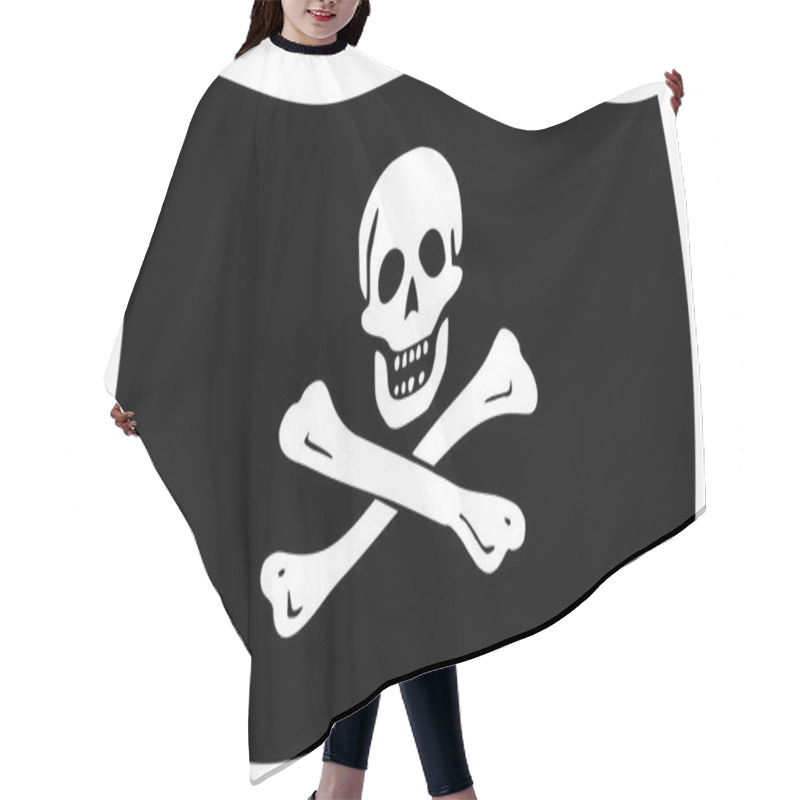 Personality  Jolly Roger Flag Hair Cutting Cape