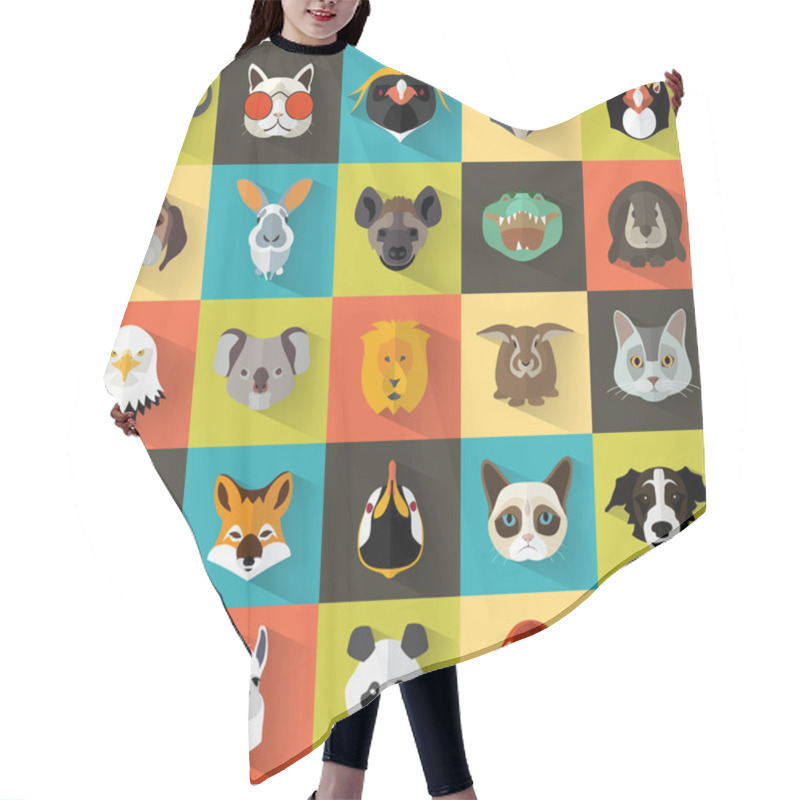 Personality  Animals Portrait Set Hair Cutting Cape