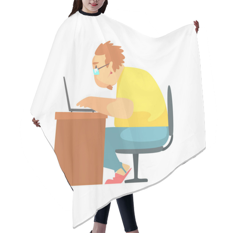 Personality  Programmer Working From Home Funny Character Hair Cutting Cape