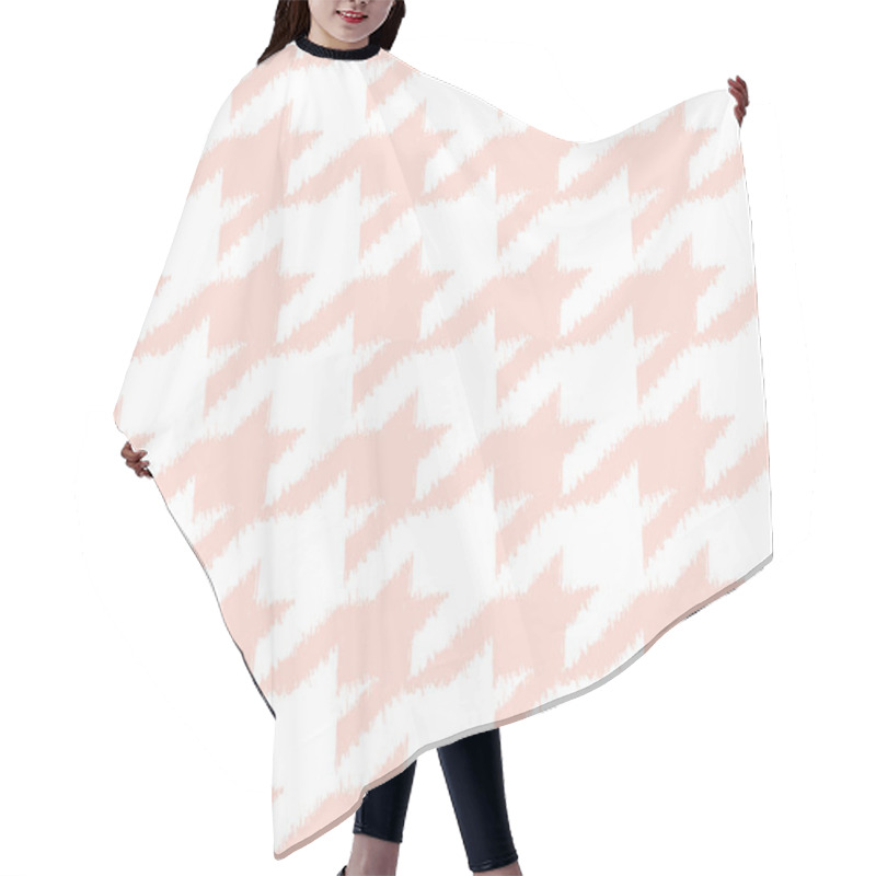 Personality  Hand Drawn Ikat Houndstooth Seamless Pattern Hair Cutting Cape