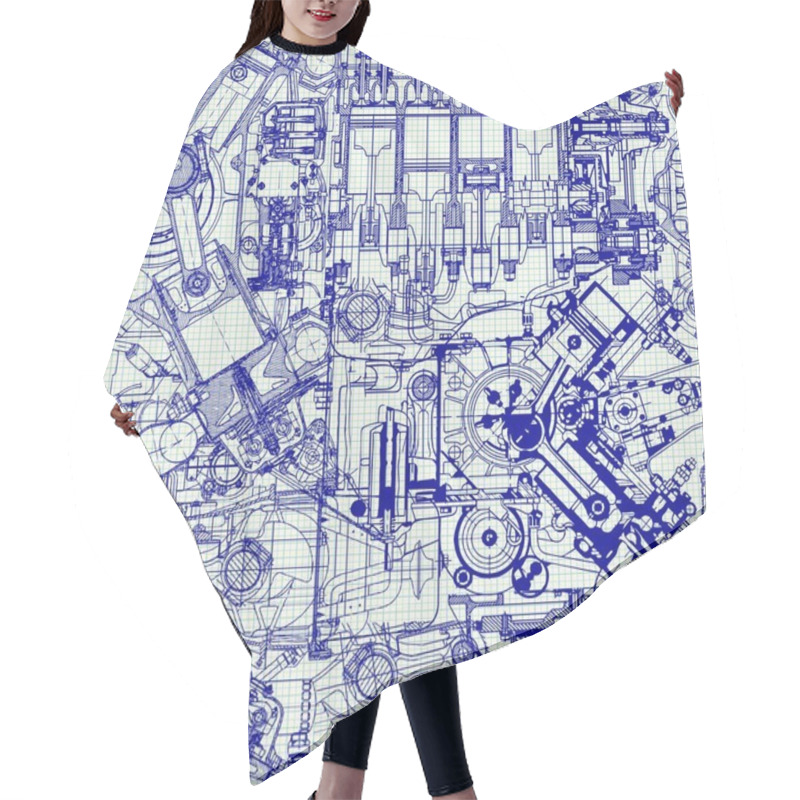 Personality  Creative Seamless Pattern Hair Cutting Cape