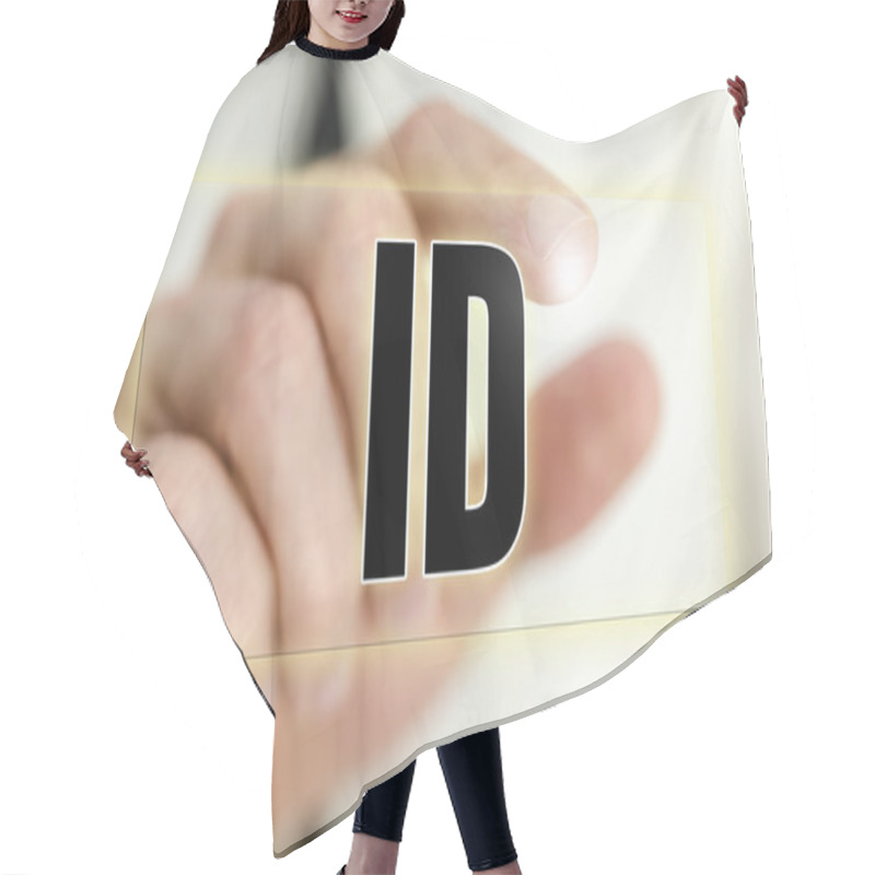 Personality  ID Button Hair Cutting Cape