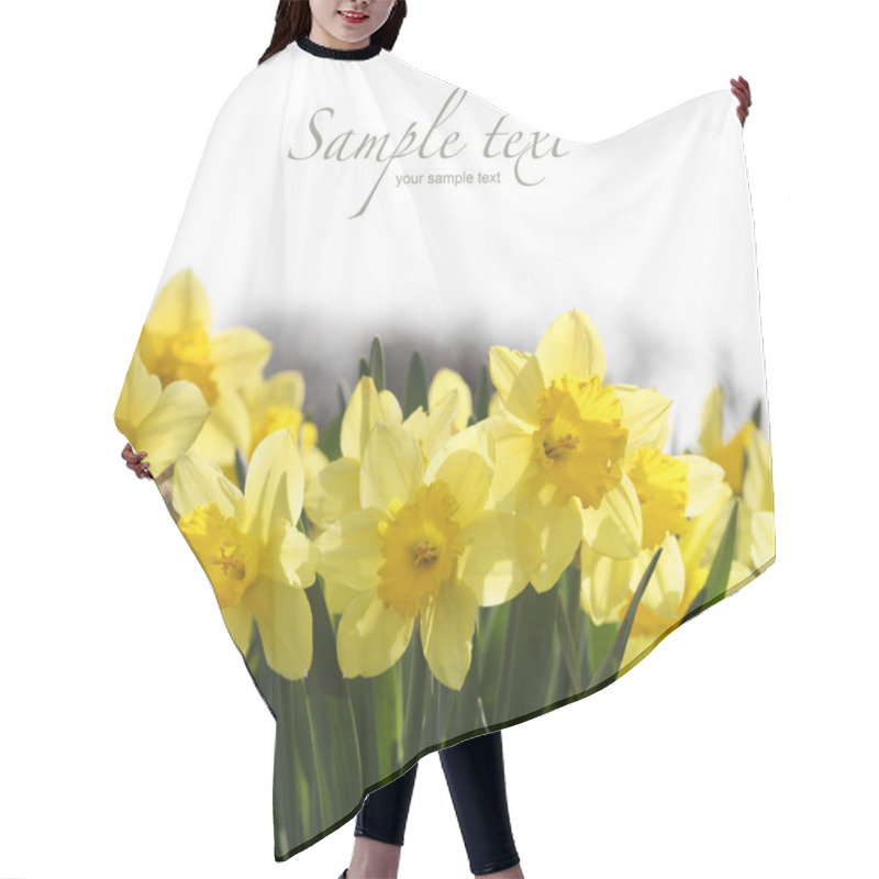 Personality  Yellow Daffodils Hair Cutting Cape