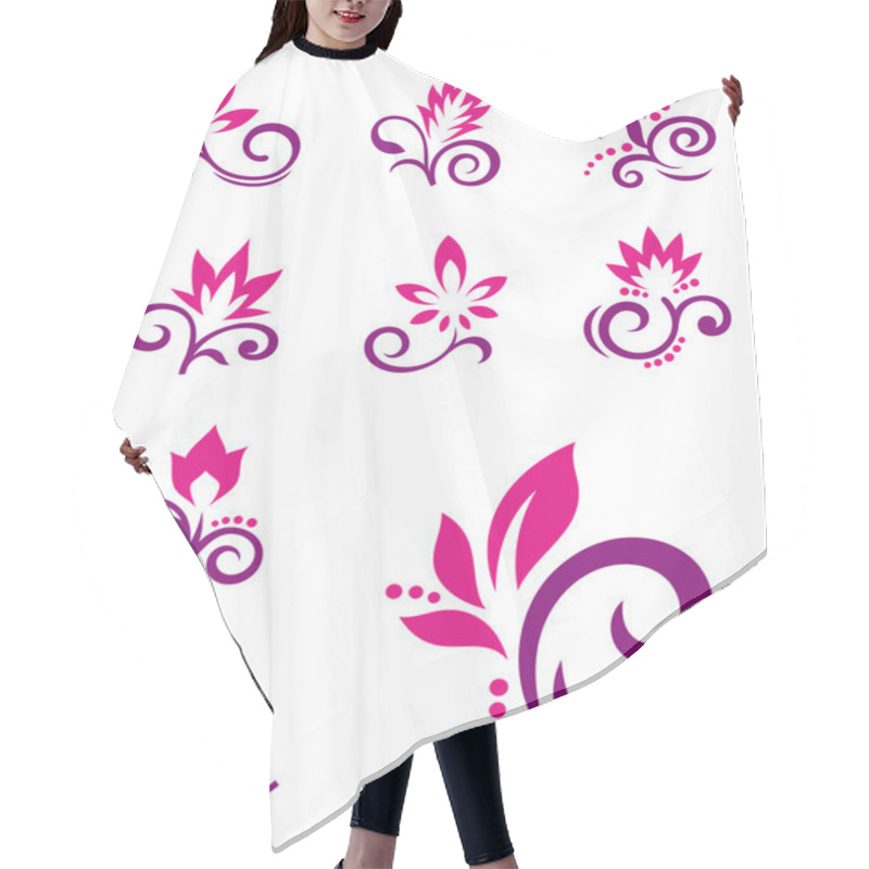 Personality  Floral Elements Hair Cutting Cape