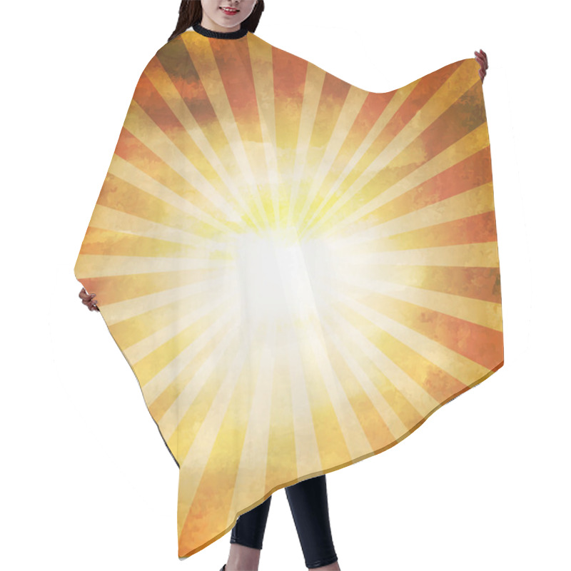 Personality  Retro Square Shaped Sunburst Hair Cutting Cape