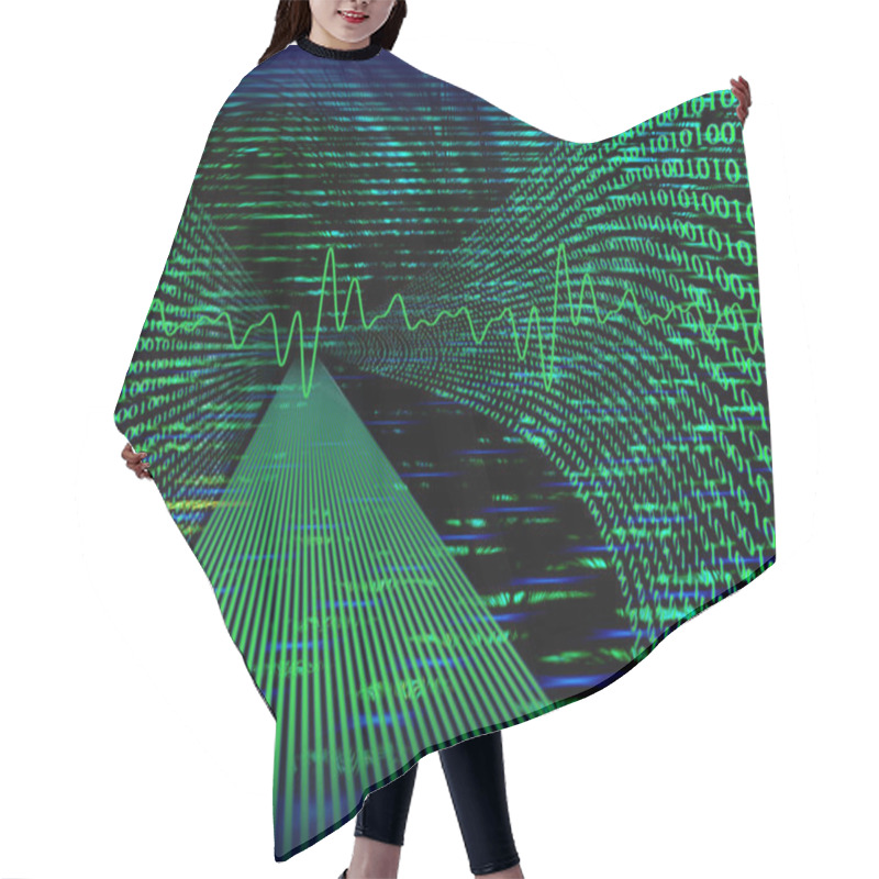 Personality  Internet Concept - Binary Code Hair Cutting Cape