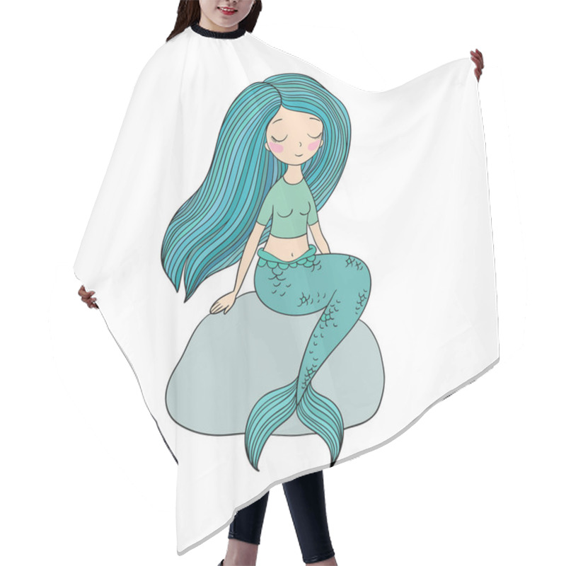 Personality  Beautiful Little Mermaid. Siren. Sea Theme. Hair Cutting Cape