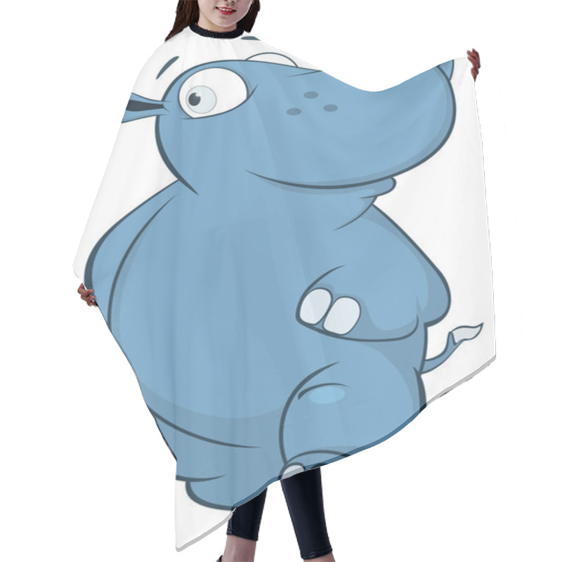 Personality  Little Hippo Cartoon Character.  Hair Cutting Cape