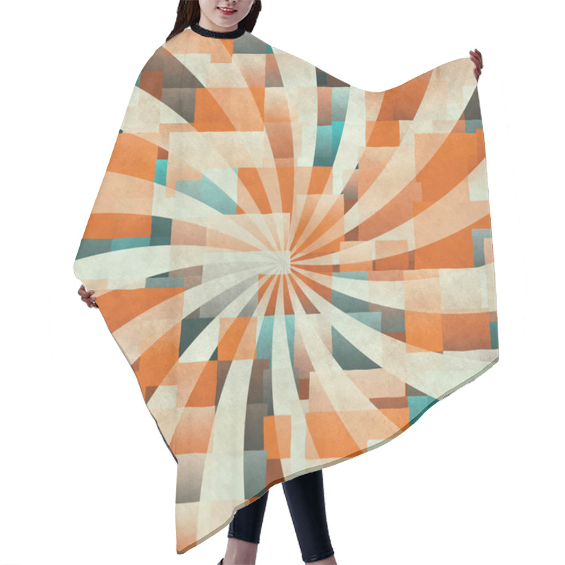 Personality  Retro Patchwork Background Hair Cutting Cape