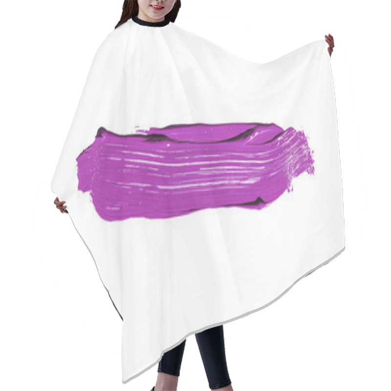 Personality  Purple Brush Stroke Over White Background Hair Cutting Cape