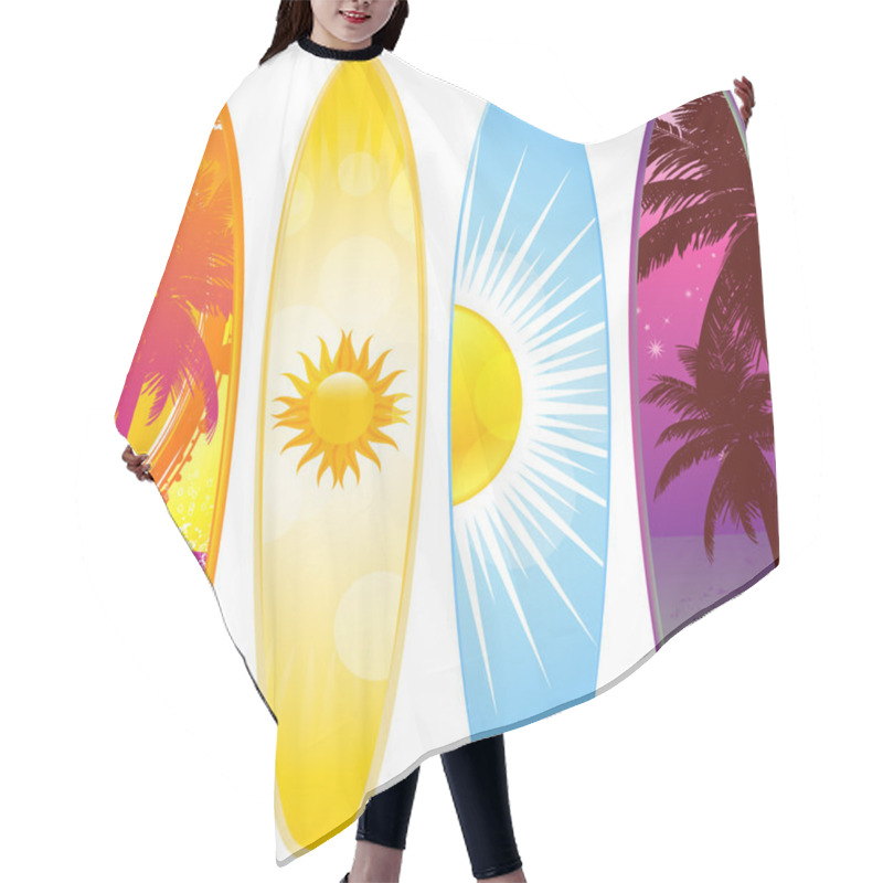 Personality  Tropical Surfboard Hair Cutting Cape