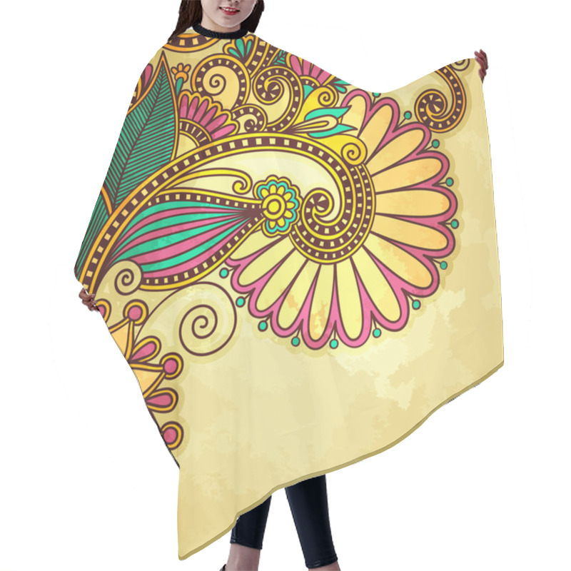 Personality  Flower Design On Grunge Background Hair Cutting Cape