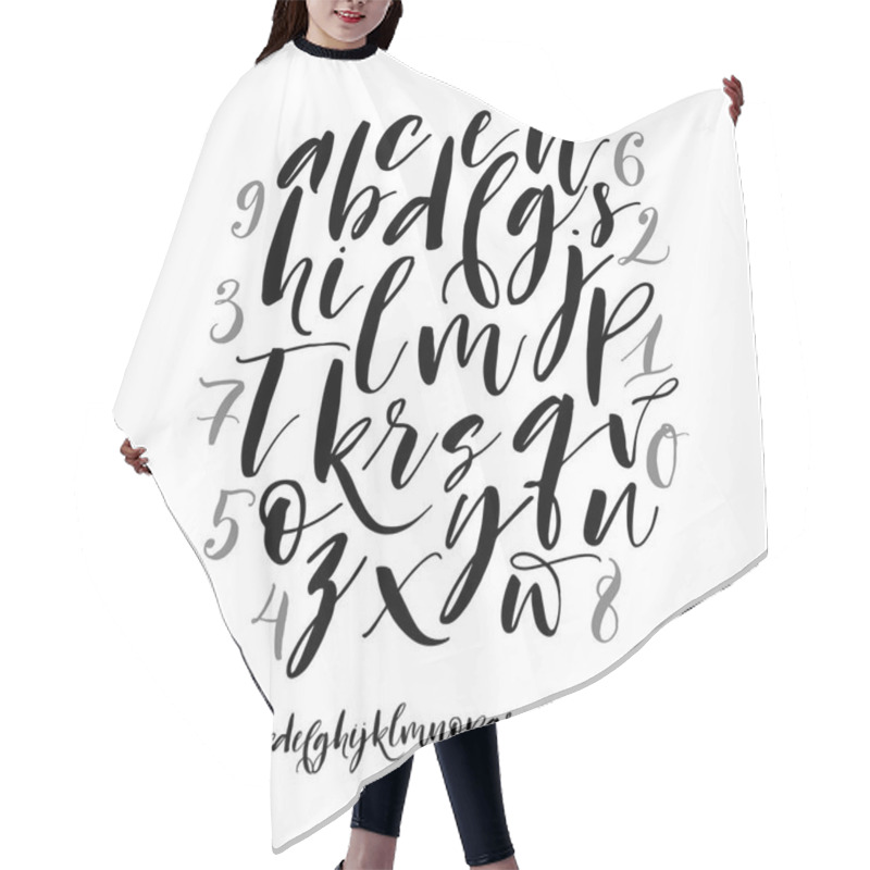 Personality  Hand Drawn Letters.  Hair Cutting Cape