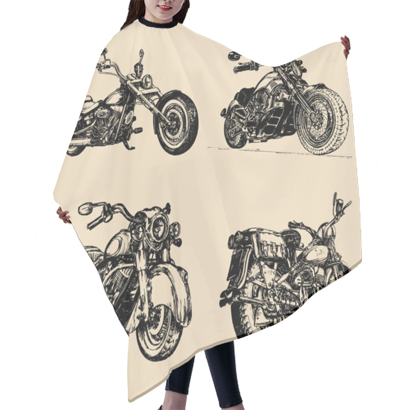 Personality  Chopper Motorcycle Logos Hair Cutting Cape