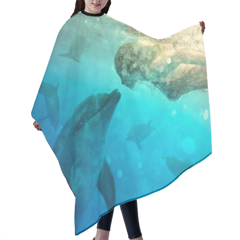 Personality  Underwater Dialog Hair Cutting Cape