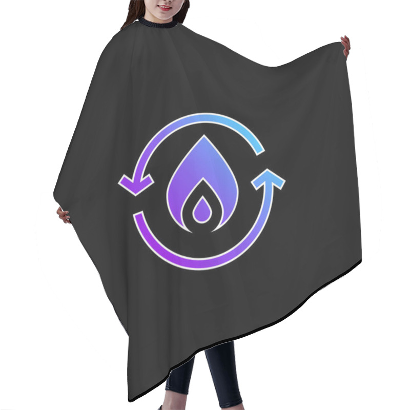 Personality  Bio Energy Blue Gradient Vector Icon Hair Cutting Cape