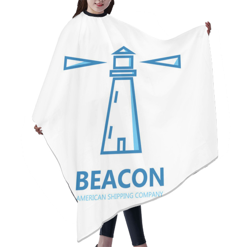 Personality  Vector Logo Lighthouse Hair Cutting Cape