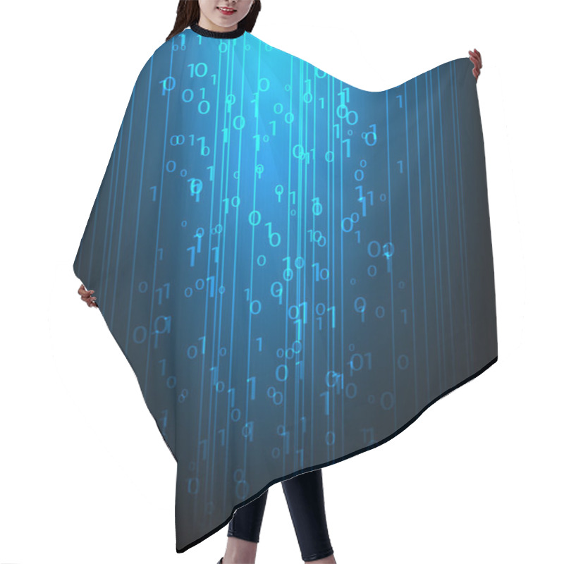 Personality  Abstract Binary Code Hair Cutting Cape