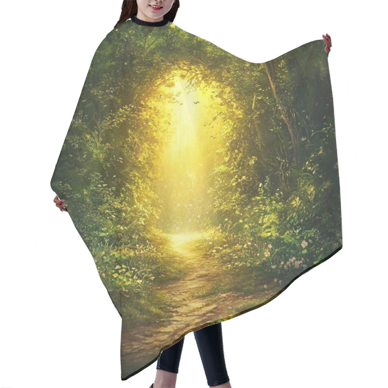 Personality  Forest Path, Fantasy Forest, Illustration Hair Cutting Cape