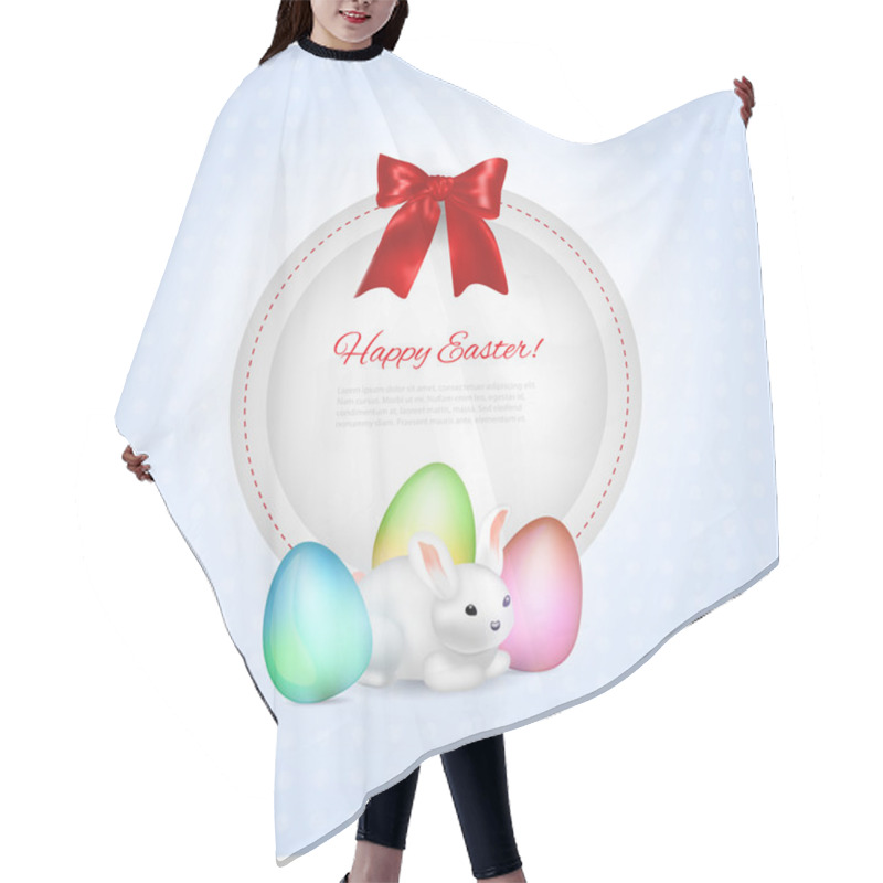 Personality  Easter Greeting Frame,  Vector Illustration   Hair Cutting Cape