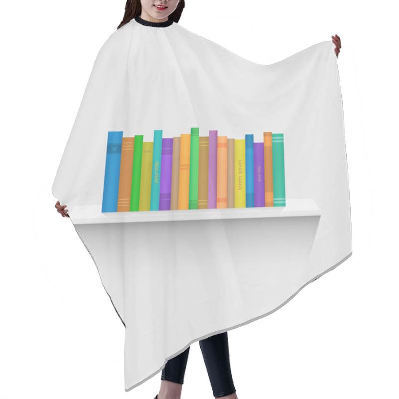 Personality  Book Shelf Illustration Hair Cutting Cape