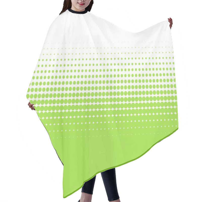 Personality  Background Light Green And White With Transitions Made Of Dots Hair Cutting Cape