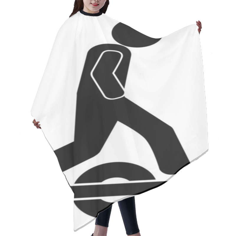 Personality  Raster Man Drive One Wheel Icon Illustration Hair Cutting Cape