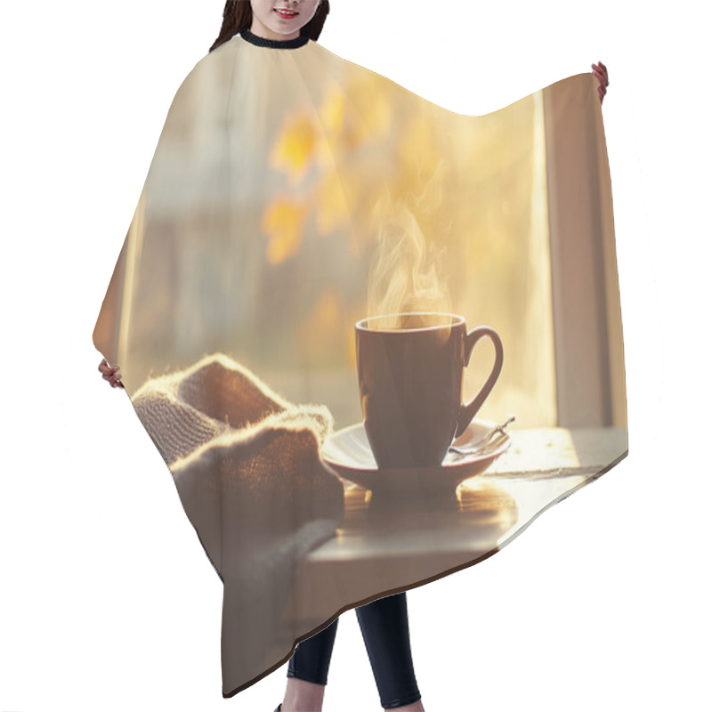 Personality  Cozy Coffee Moments With Warm Blankets Hair Cutting Cape