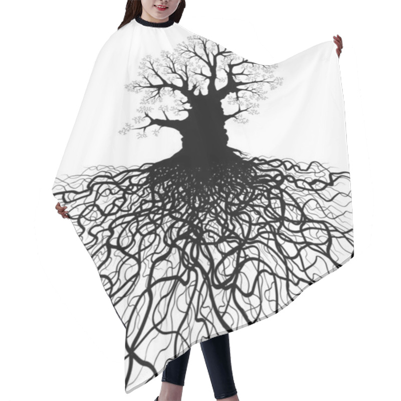 Personality  Tree With Roots Hair Cutting Cape