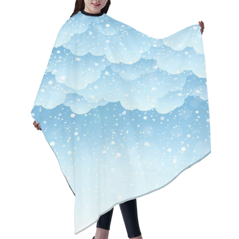 Personality  Winter Sky Theme Background 2 Hair Cutting Cape