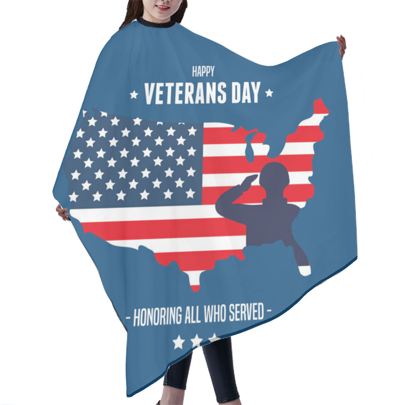 Personality  United States Of War Veterans Day Hair Cutting Cape