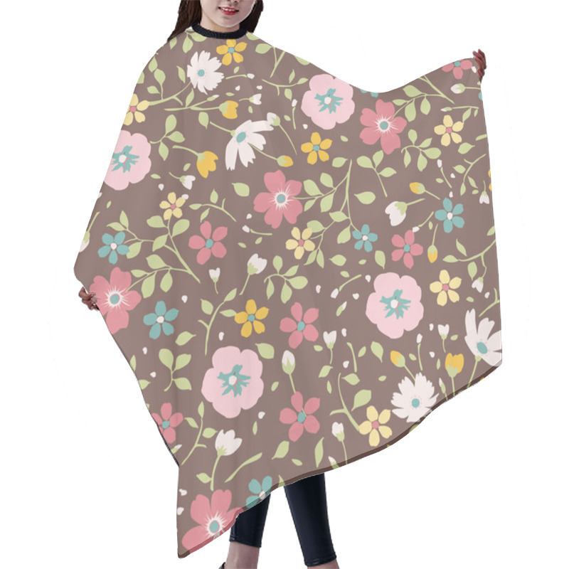 Personality  Seamless Tiny Floral Seamless Pattern Hair Cutting Cape