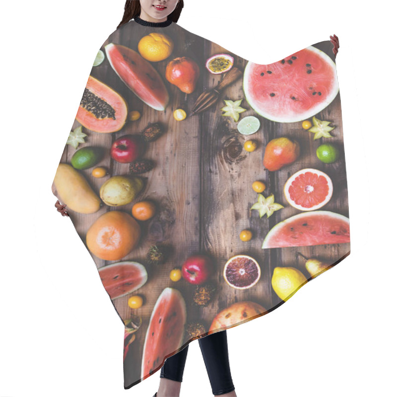 Personality  Different Fruits Hair Cutting Cape