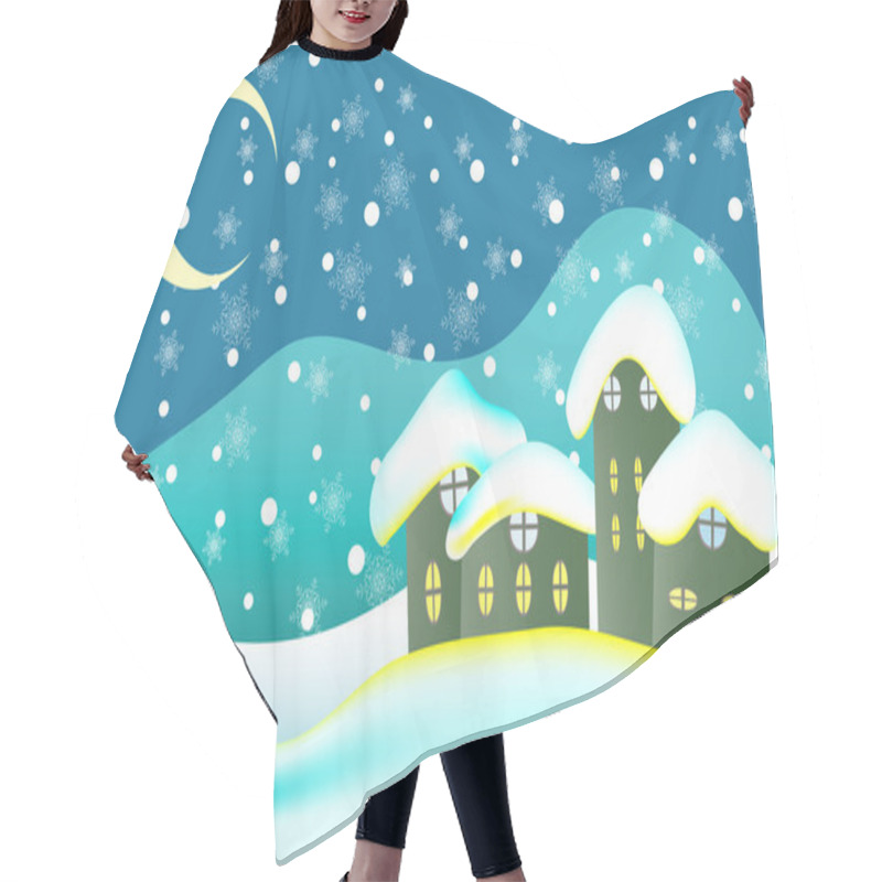 Personality  Christmas Card Background Hair Cutting Cape